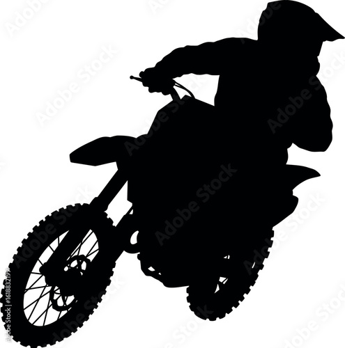 Motocross rider silhouette action sports silhouette