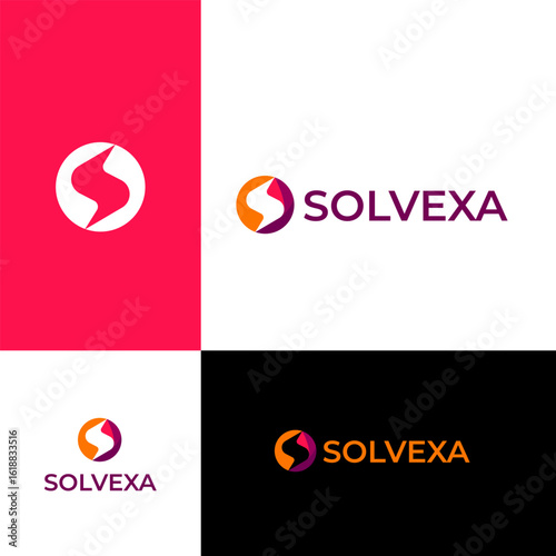 Initial S logo Design, Luxury colorfull S monogram symbol