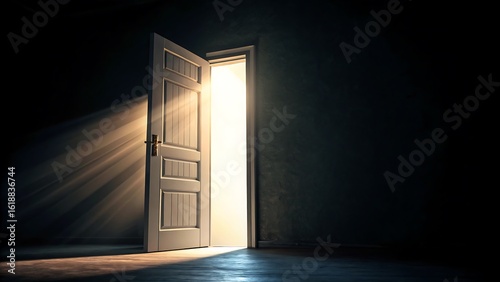 Open Doorway into Light: Conceptual Representation of Opportunity, Choice, Transition, and a Path Forward in Darkness.