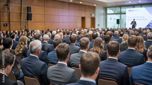 Wallpaper Mural Audience attending professional business conference or seminar in formal attire. Torontodigital.ca