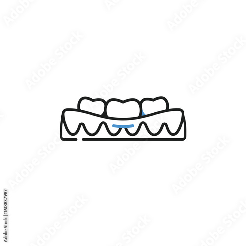 Dental diagram showing teeth in detail.