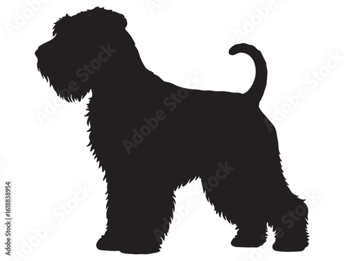 BLACK RUSSIAN TERRIER DOG SILHOUETTE