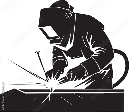 Welder silhouette