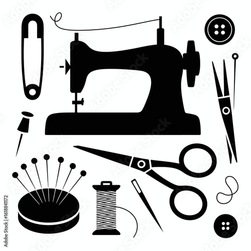Sewing Tools and Accessories in Silhouette Design