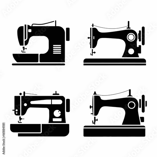Sewing Machine Silhouettes Collection