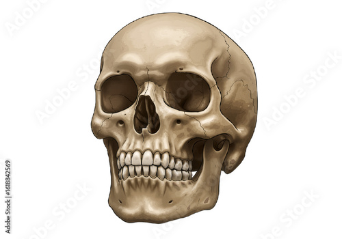 Anatomical Skull: Detailed and Eerie Educational Icon