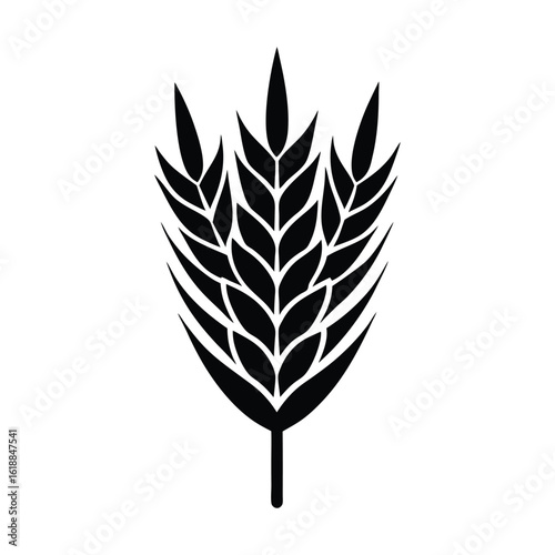 solid black wheat sheaf icon