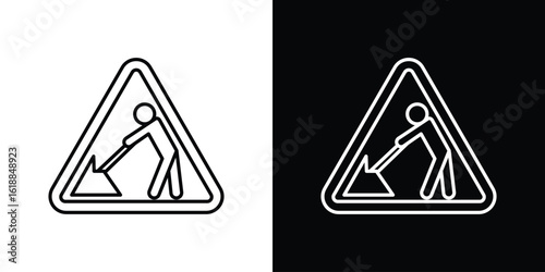 Under construction signs set,vector and illustration