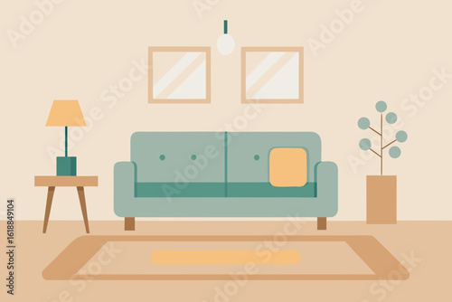 Scandinavian Style Living Room with Light Wood Floor Minimalist Design