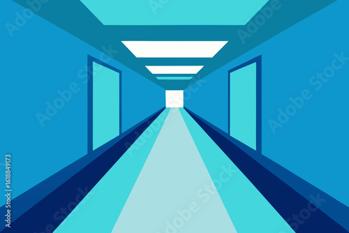 Skylight that Runs the Entire Length of a Hallway Natural Light