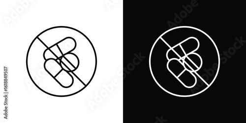 Stop using illegal drugs signs set,vector and illustration