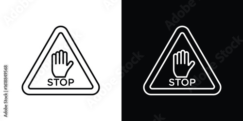Stop security signs set,vector and illustration