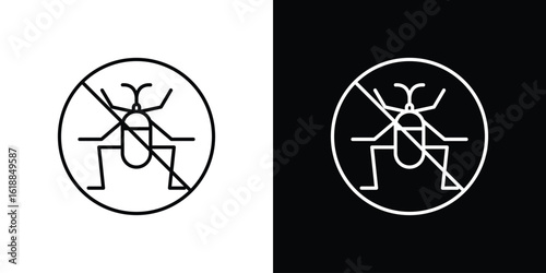 Stop insect signs set,vector and illustration