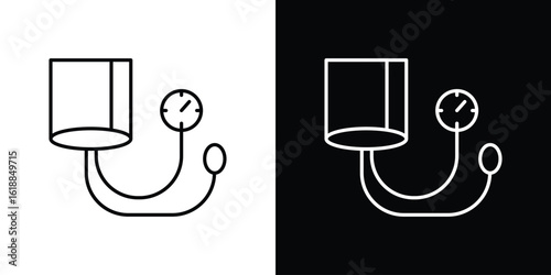 Sphygmomanometer icon set,vector and illustration