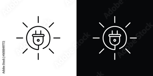 Solar energy icon set,vector and illustration