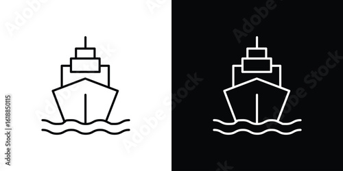 Ship icon set,vector and illustration