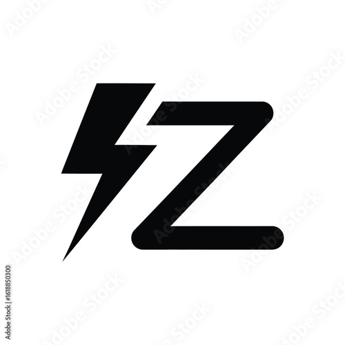 Free Download Z Letter Logo with Lightning Bolt Design. - GFXLoad