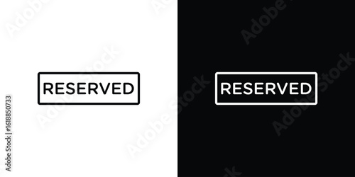 Reserved icon set,vector and illustration