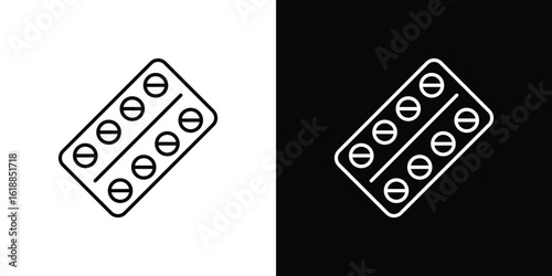 Oral contraception icon set,vector and illustration