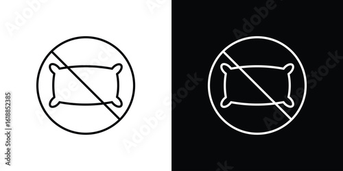 No pillow signs set,vector and illustration