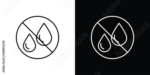 No leakage signs set,vector and illustration