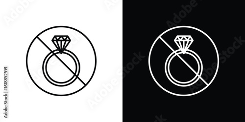 No jewelry signs set,vector and illustration