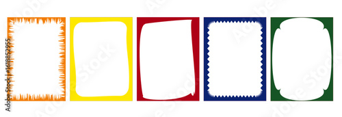 colorful abstract frame set vector design templates