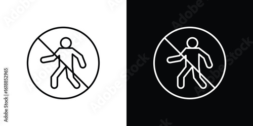 No entry sign set,vector and illustration