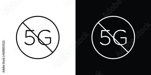 NoG signal signs set,vector and illustration