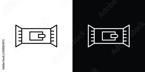 Makeup remover wipes icon set,vector and illustration