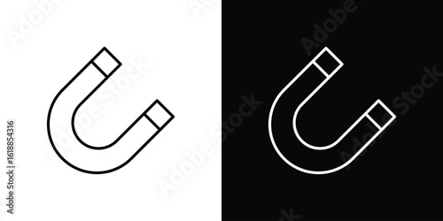 Magnet icon set,vector and illustration
