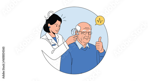 Expert medical care provider assisting an elderly patient with compassion and professionalism ensuring optimal health and well being