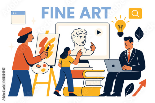 Creative collaboration in digital fine art education with classical inspiration