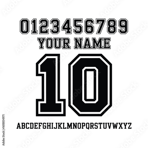 Varsity Font SVG, Jersey Font, Sports Alphabet, Varsity Letters SVG Font.