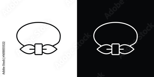 Hair tie icon set,vector and illustration
