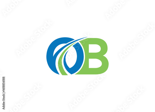 Lette OB logo design vector icon template