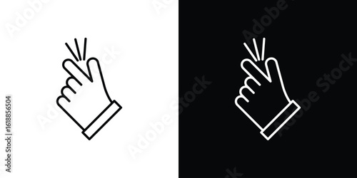 Finger snapping icon set,vector and illustration