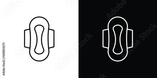 Feminine hygiene pad icon set,vector and illustration