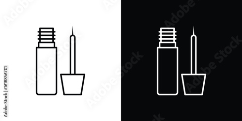 Eyeliner icon set,vector and illustration