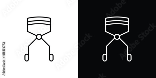 Eyelash curler icon set,vector and illustration