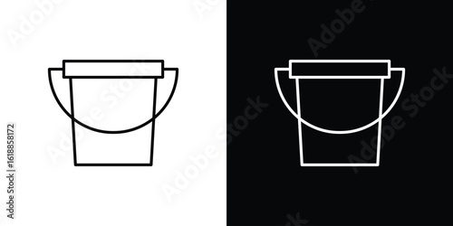 Bucket icon set,vector and illustration