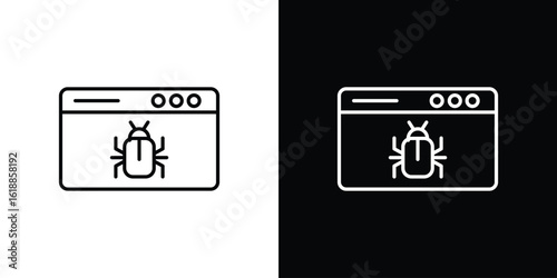Bug icon set,vector and illustration