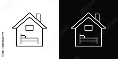 Accomodation icon set,vector and illustration