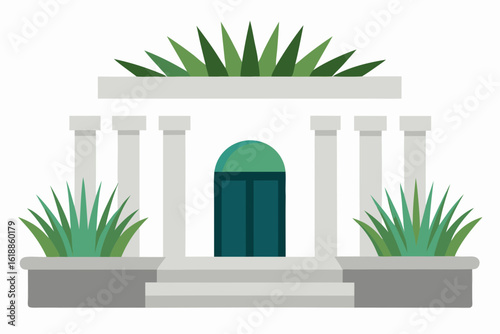 green grass house