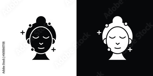 Skincare icon silhouette set. vector pictograms for ui