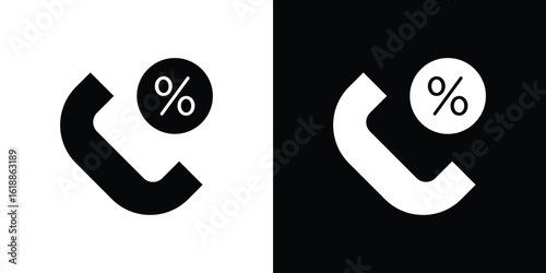 Loan call icon silhouette set. vector pictograms for ui