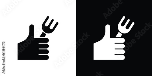 Good food icon silhouette set. vector pictograms for ui