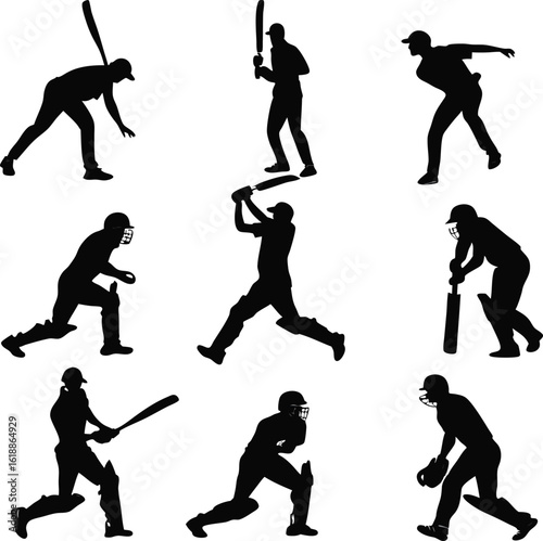 Sports man silhouette bundle set bundle vector design with white Background