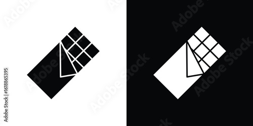 Chocolate icon silhouette set. vector pictograms for ui