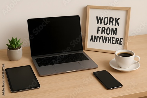 Home Office Setup for Remote Work Anywhere With Coffee